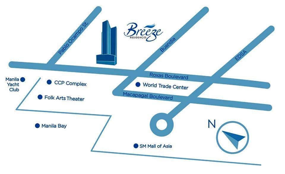 Studio Condo Manila By The Bay Roxas Blvd Near Us Embassy Bagian luar foto